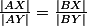 \textstyle \frac{|AX|}{|AY|}=\frac{|BX|}{|BY|}