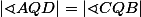 |\sphericalangle AQD| = |\sphericalangle CQB|